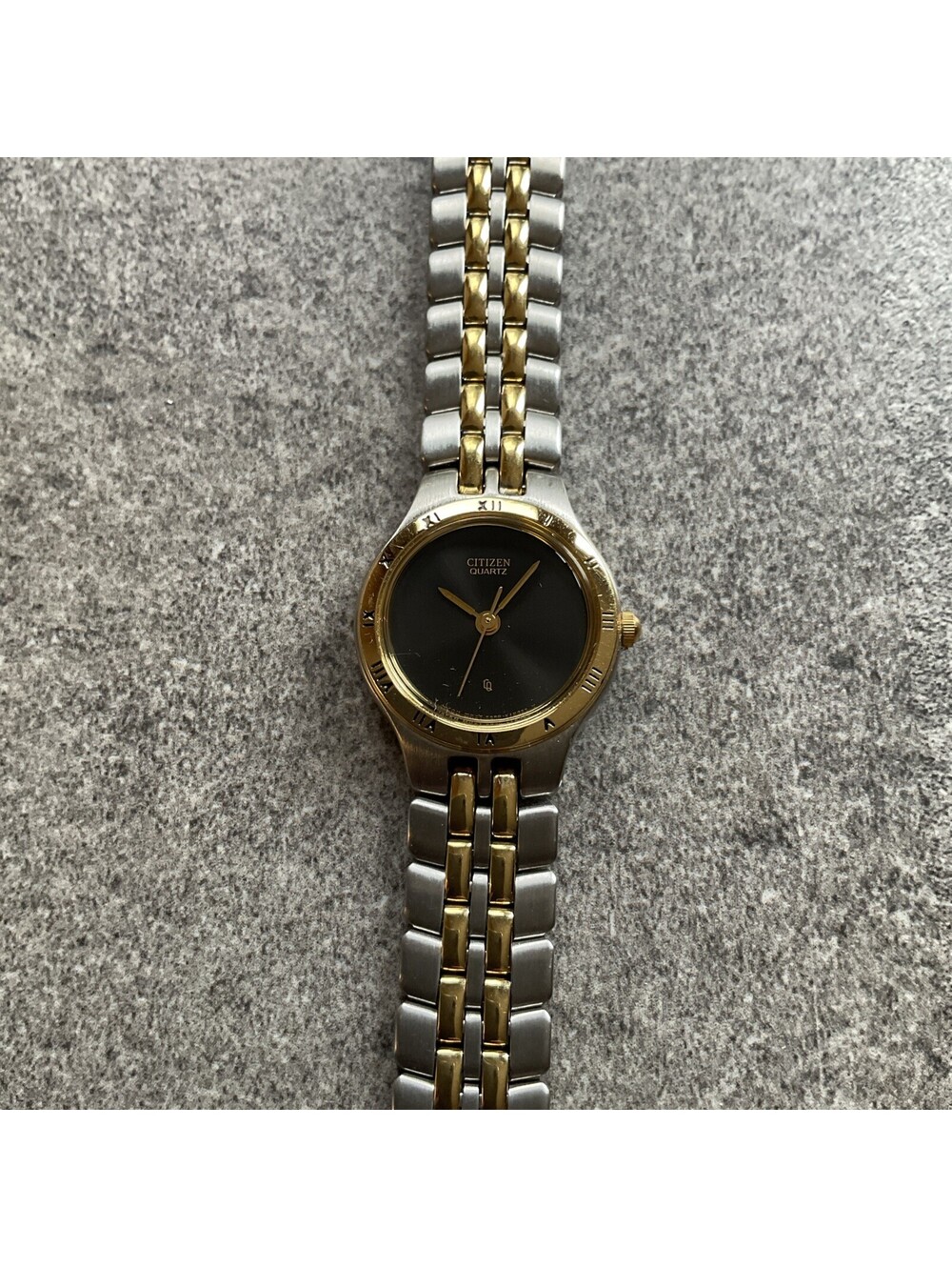 Citizen Womens Watch 22mm Two-tone Case And Band Black Dial 5930-K04964 7.2” BZ